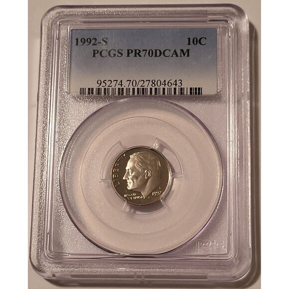 1992 S Clad Roosevelt Dime Proof PR70 DCAM PCGS - Picture 1 of 2